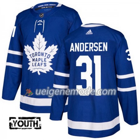 Kinder Eishockey Toronto Maple Leafs Trikot Frederik Andersen 31 Adidas 2017-2018 Blau Authentic
